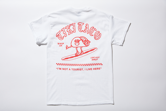 Tiki Tee: Taco Surfer - Red